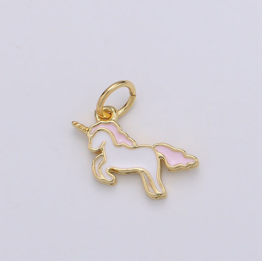 Pink Enamel Pony Charm