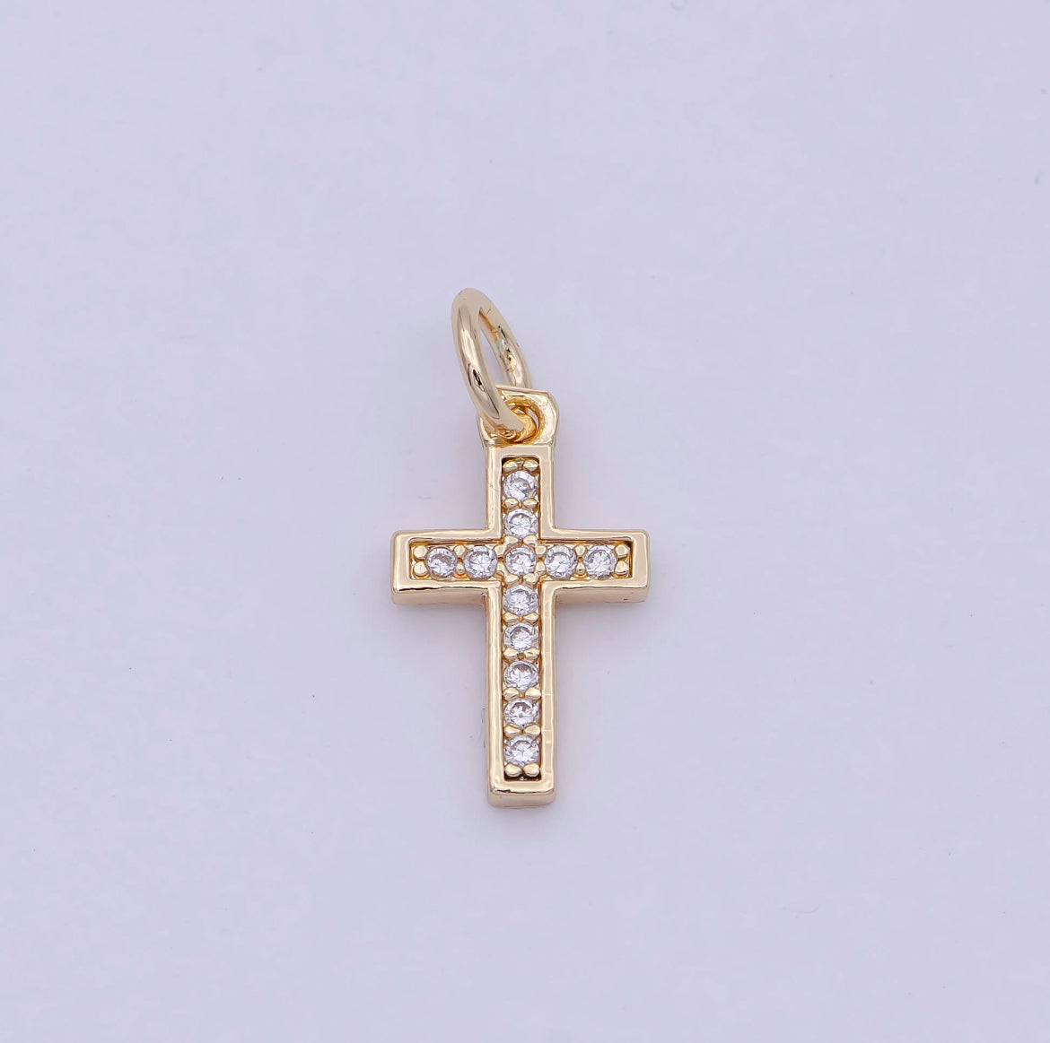 CZ Cross Charm