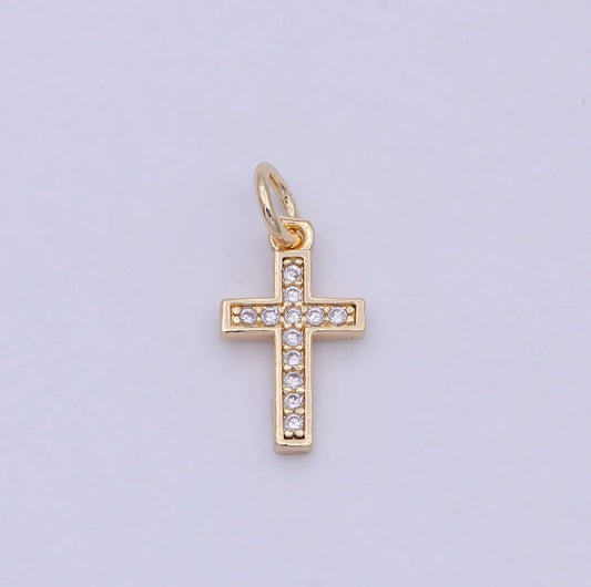 CZ Cross Charm