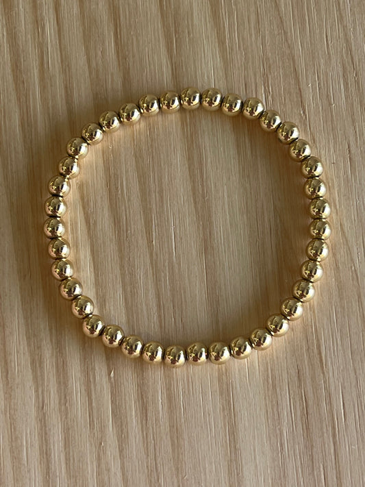 5mm Gold Filled Beaded Bracelet